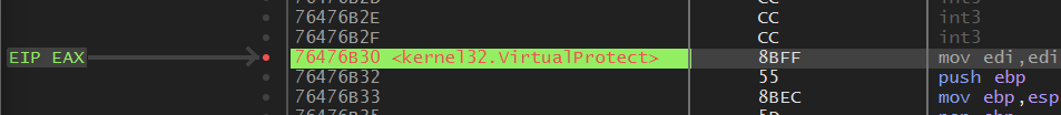 VirtualProtect hit