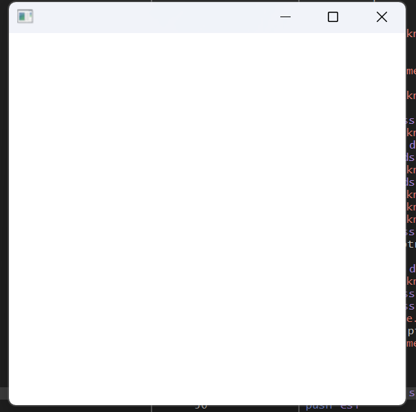 Blank window